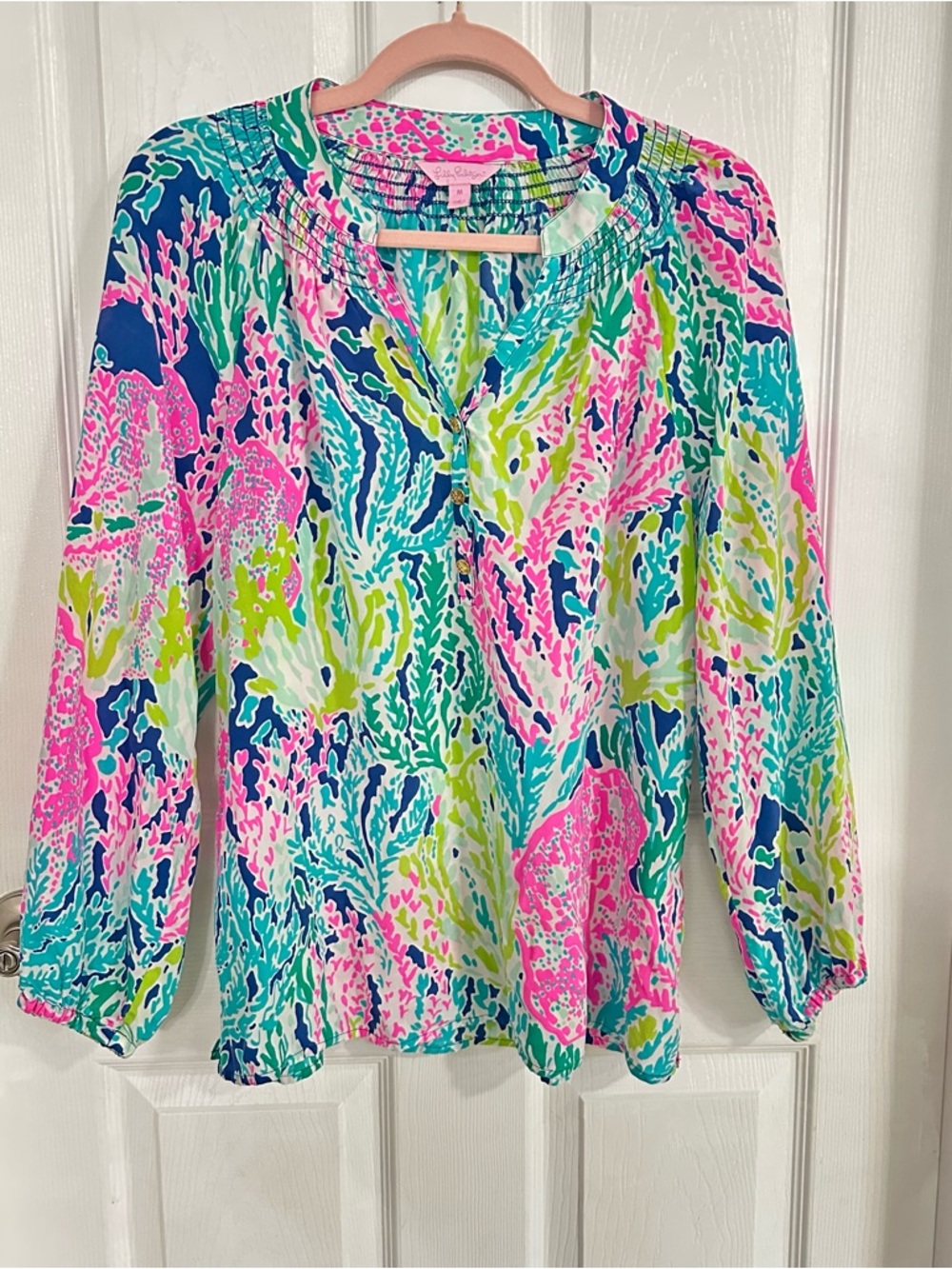 Lilly Pulitzer Elsa silk blouse Medium - See Description